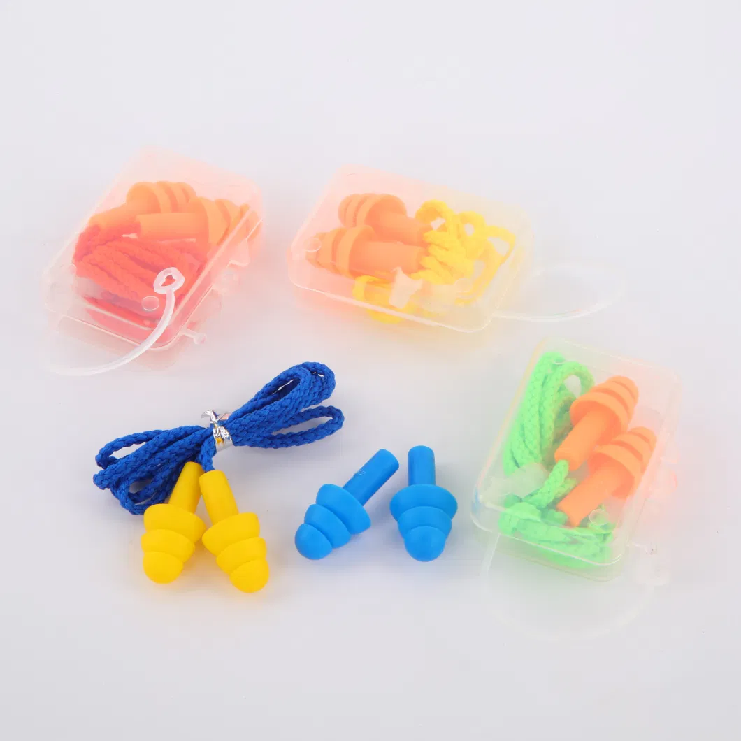 Ear Protection Safety Noise Reduction Silicone Earplugs Silicon Gel Noise-Reducing Soundproof Ear Protection Earplugs Noise Reduction