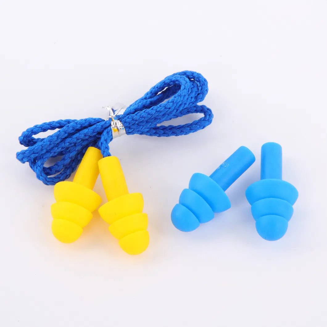 Ear Protection Safety Noise Reduction Silicone Earplugs Silicon Gel Noise-Reducing Soundproof Ear Protection Earplugs Noise Reduction