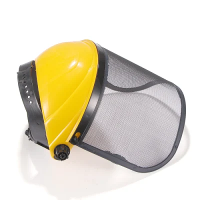 Vendita calda Attrezzatura per la protezione della testa Maglia Visiera Paraorecchie Elmetto Casco di sicurezza per motosega per decespugliatore per motosega